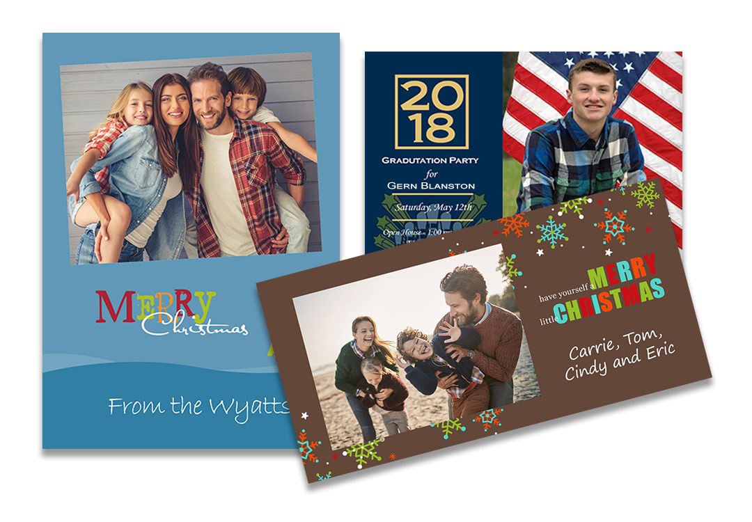 Custom photo holiday cards. Photo cards.